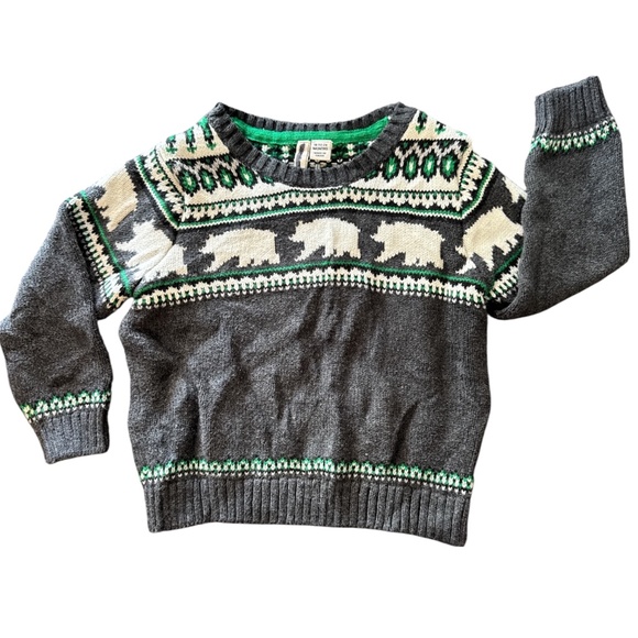 Janie and Jack Other - Janie And Jack Fair Isle Bear Winter Sweater Baby/ Toddler Boy Sz 12-18 Months